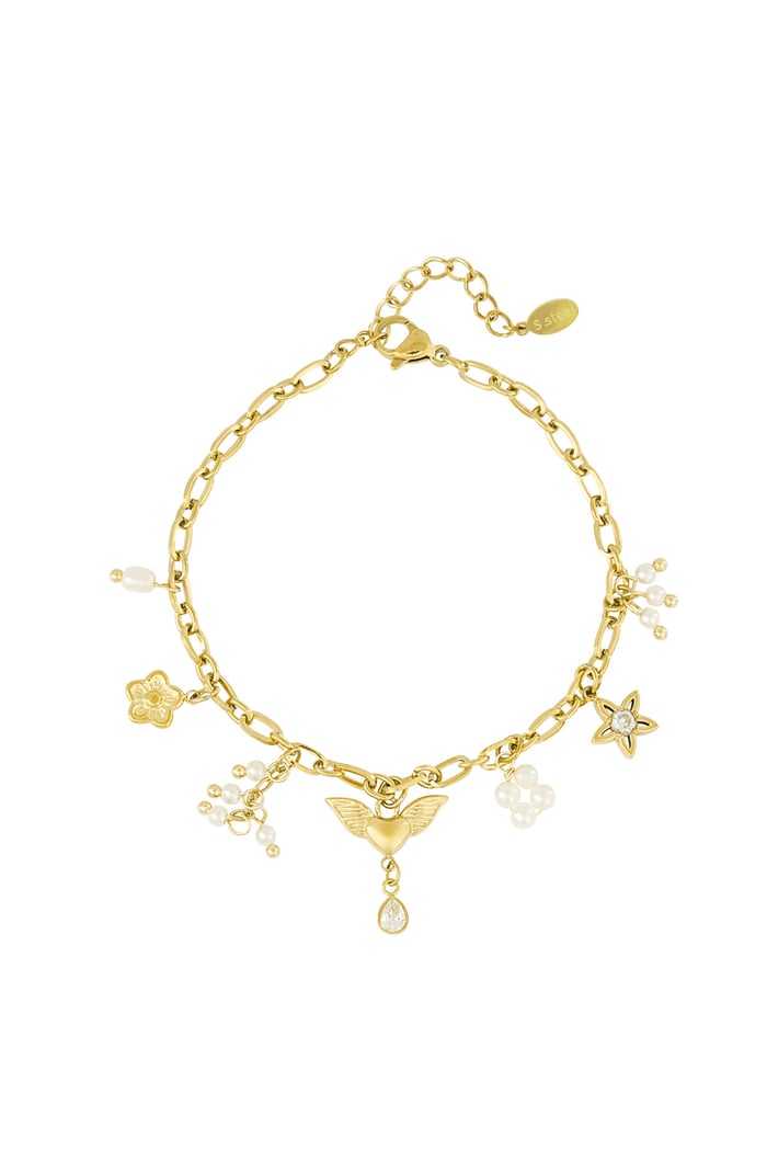 Charm bracelet angel dust - Gold color 