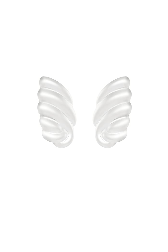 Glam stud earrings - Silver Color color 