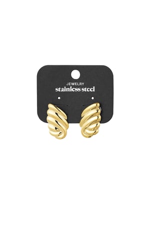 Glam stud earrings - Gold color h5 Picture3