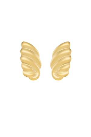 Glam stud earrings - Gold color h5 