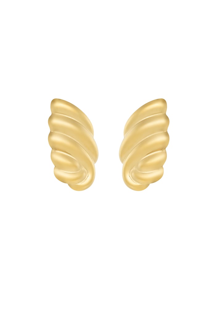 Glam stud earrings - Gold color 