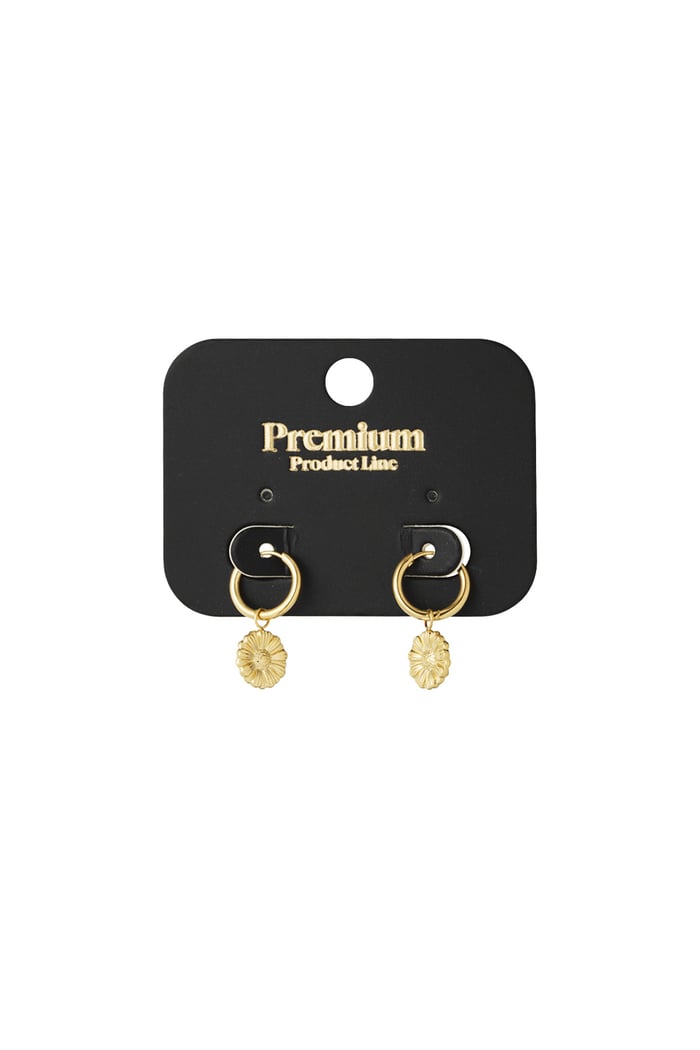 Flora charm earrings - Gold color Picture3