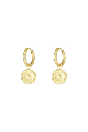 Flora charm earrings - Gold color h5 