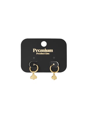 bee charm earrings - Gold color h5 Picture3