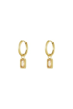 Earrings classy sparkle - champagne h5 