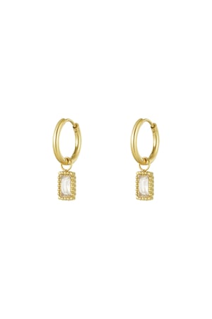 Earrings classy sparkle - Gold color h5 