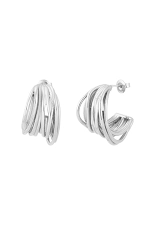 Earrings bound me love - Silver color h5 