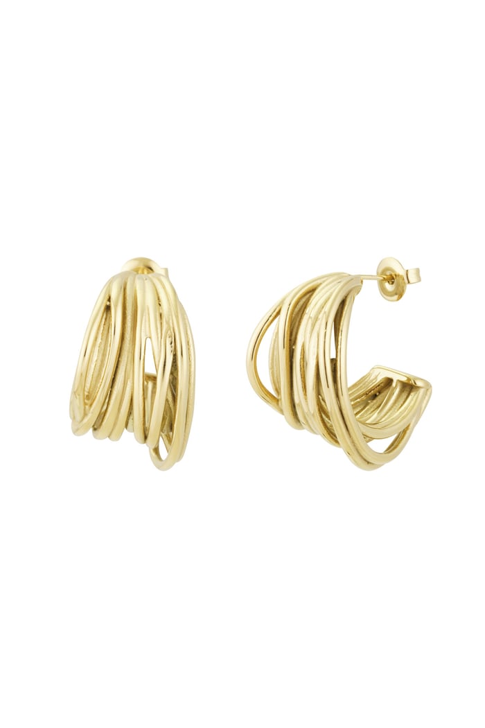 Earrings bound me love - Gold color 