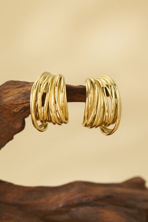 Earrings bound me love - Gold color h5 Picture5