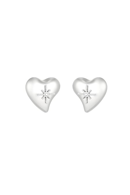 Earrings way to my heart - Silver Color color