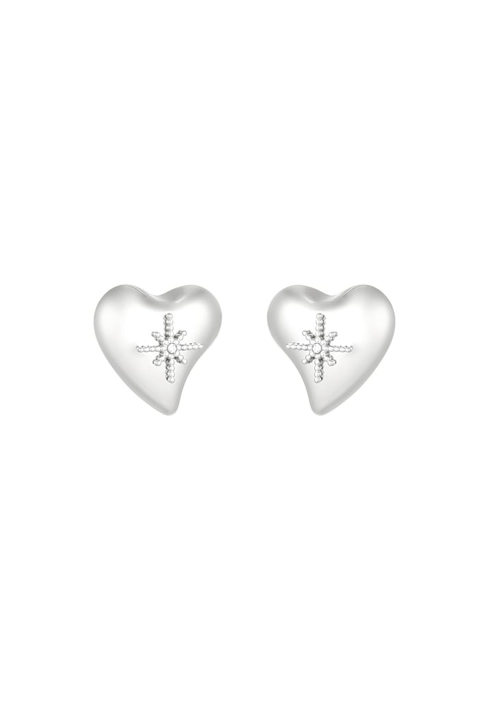 Earrings way to my heart - Silver Color color 