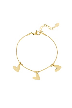 Heart to heart bracelet - Gold color h5 