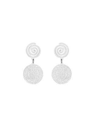 Swirl earrings - Silver Color color h5 