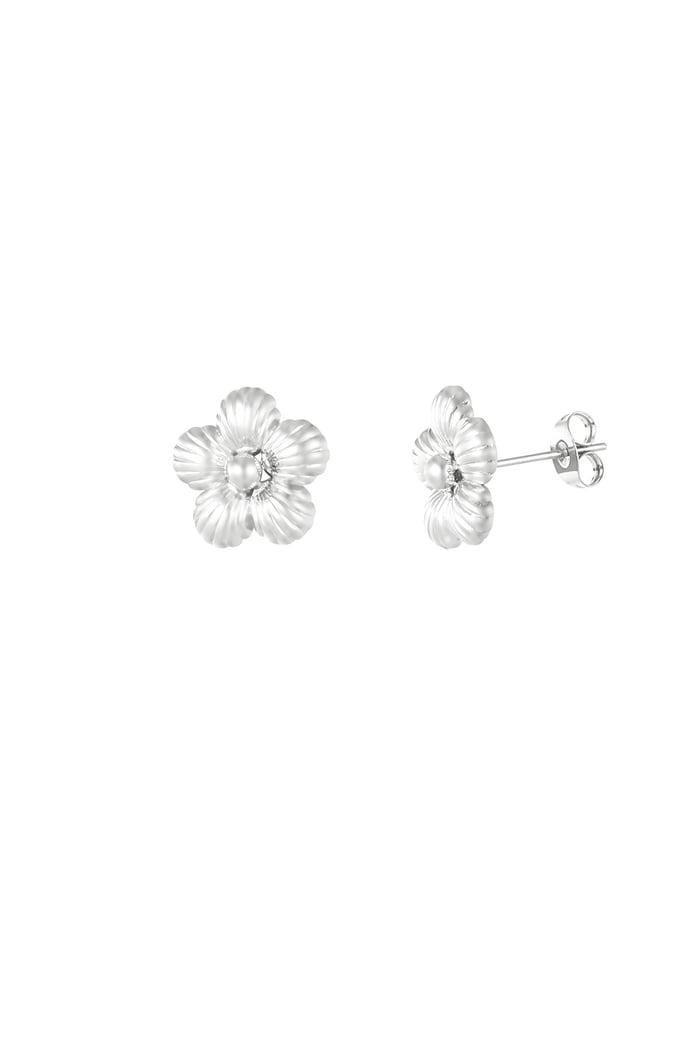 Daisy dots earrings - Silver Color color 