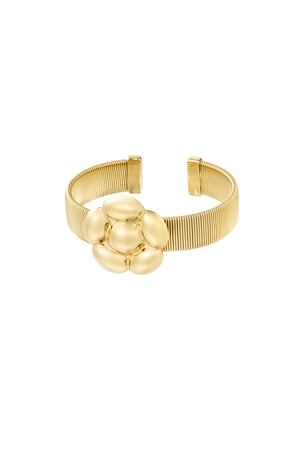 Statement-Blumenarmband - Goldfarbe h5 