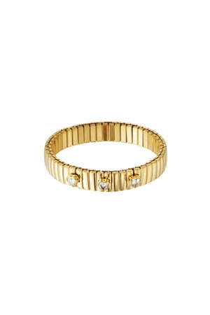 Statement bracelet triple love - Gold color h5 