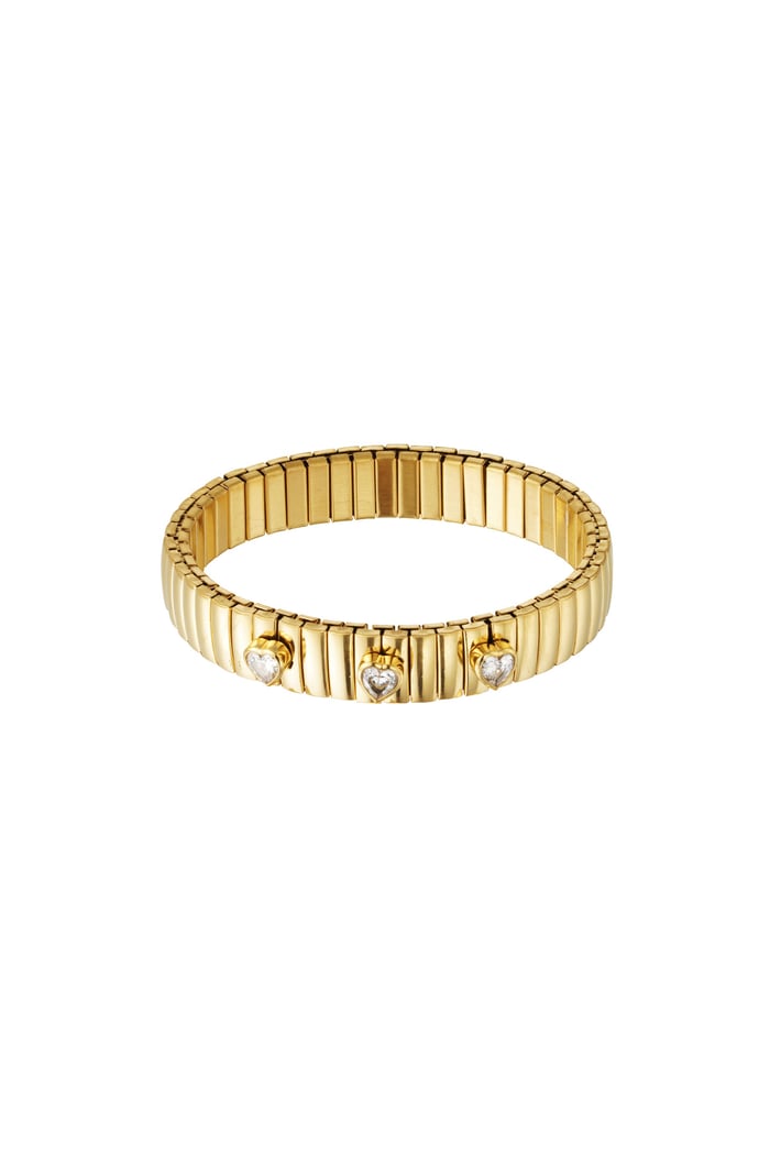 Statement bracelet triple love - Gold color 