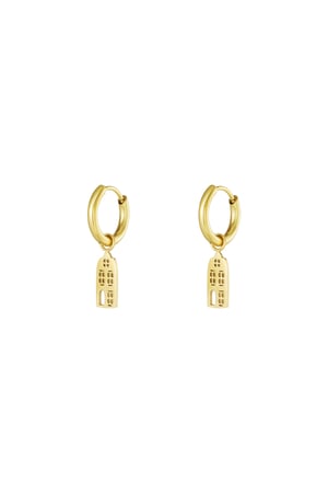 Amsterdam house earrings - Gold color h5 