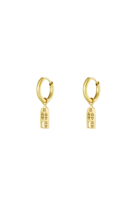 Amsterdam house earrings - Gold color 2