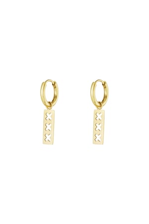 Trio X earrings - Gold color h5 