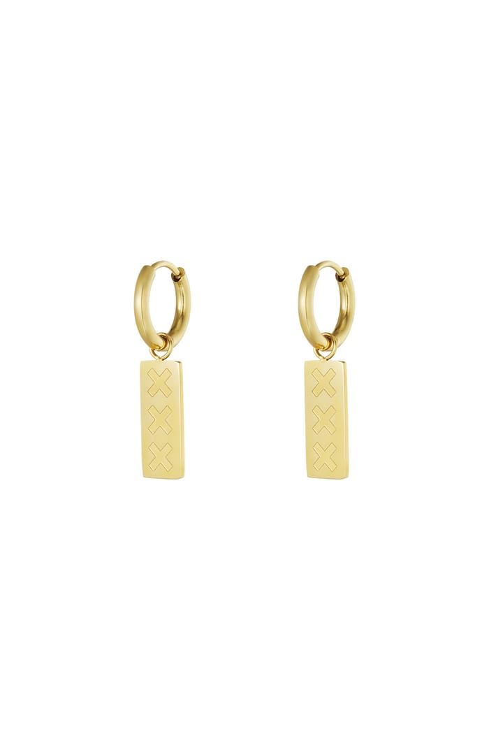 Amsterdam X earrings - Gold color 