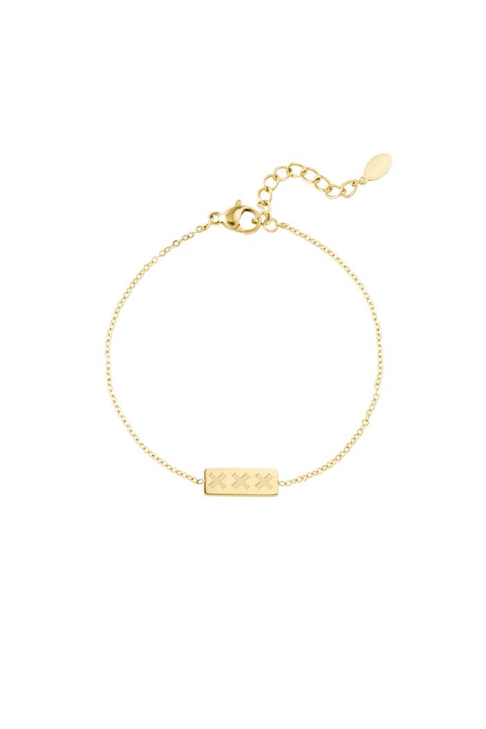 Amsterdam X bracelet - Gold color 