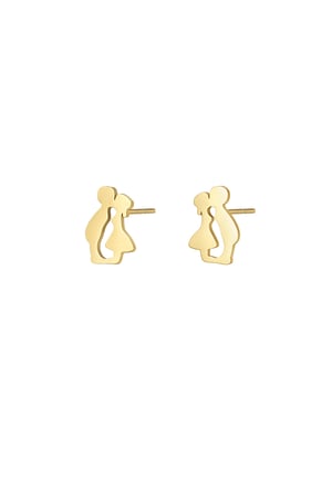 Dutch kiss earrings - Gold color h5 