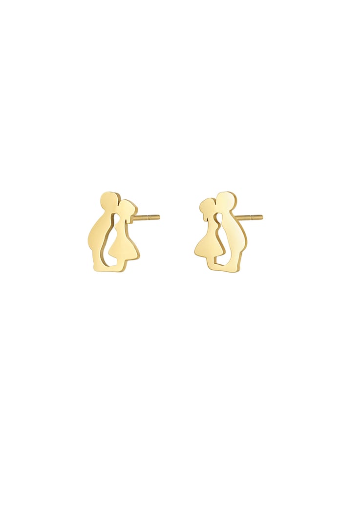 Dutch kiss earrings - Gold color 