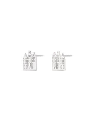 Canal house earrings - Silver Color color h5 