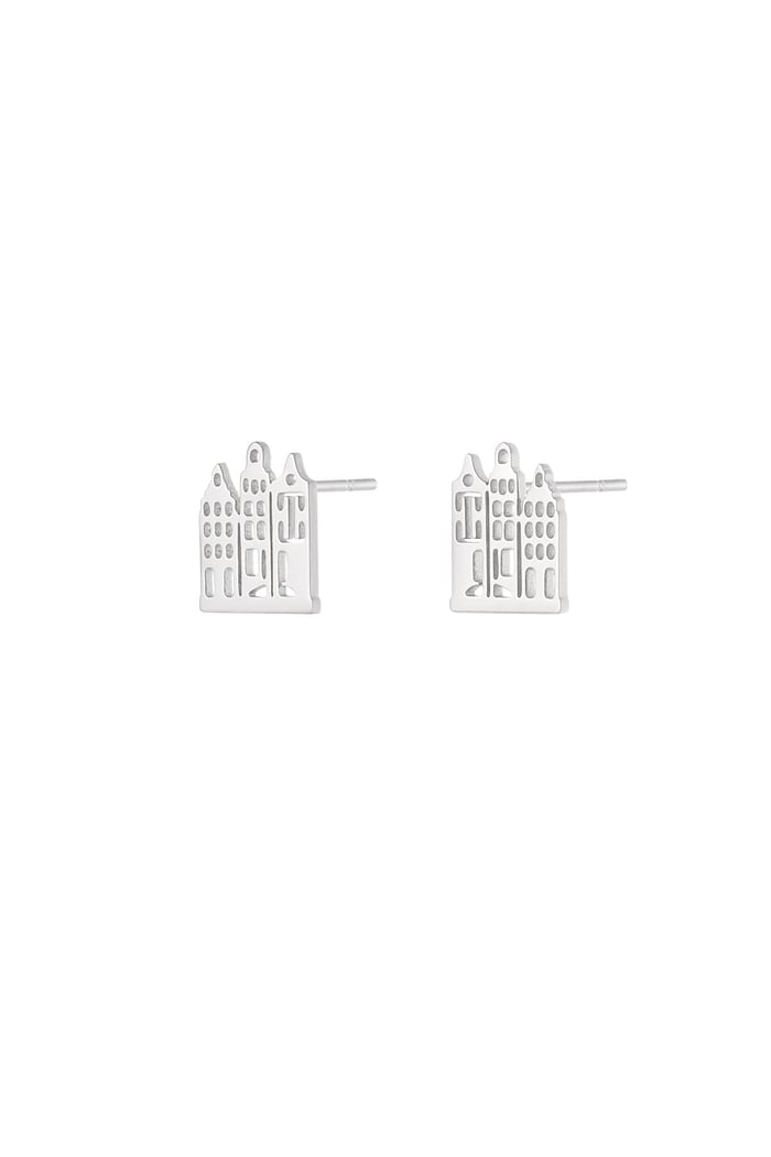 Canal house earrings - Silver Color color 