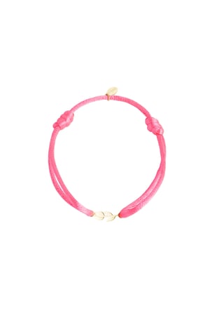 Satin bracelet tulip - pink h5 