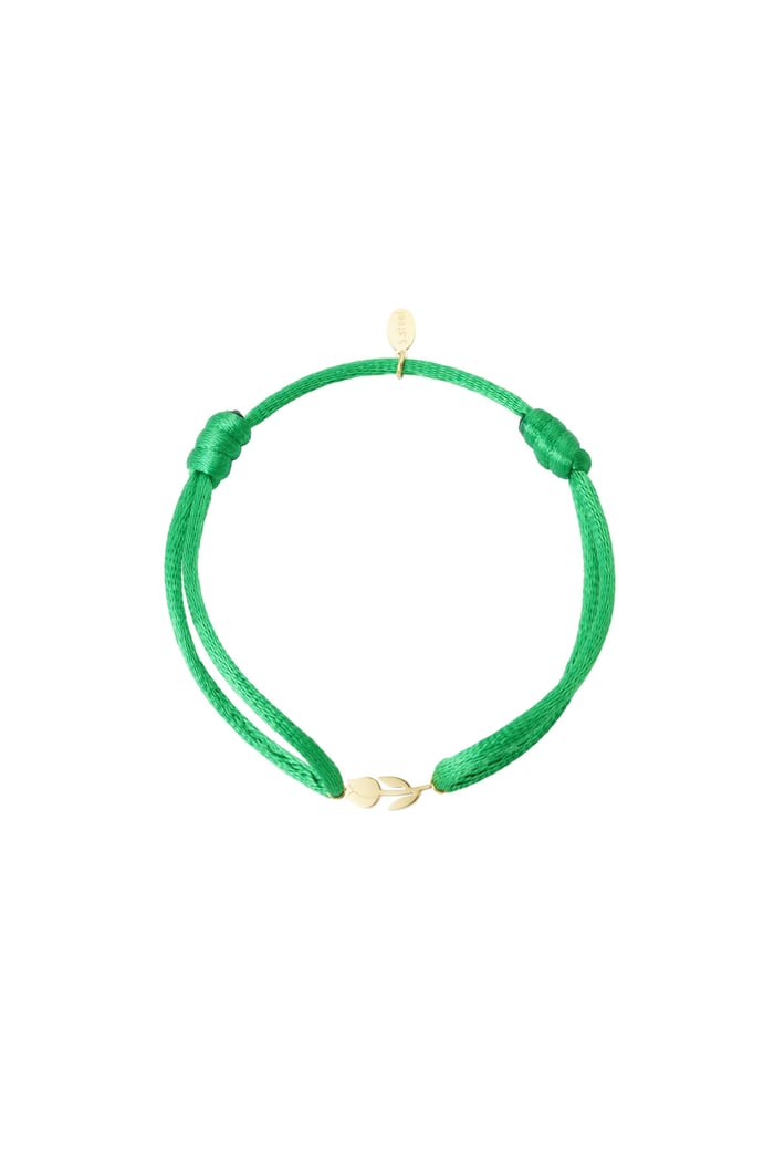 Satinarmband Tulpe - Grüngold 