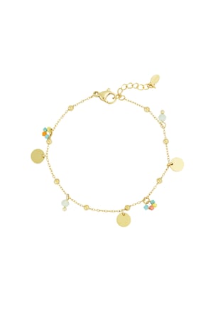 Armband mit farbigen Pop-Münzen – Farbe Gold h5 