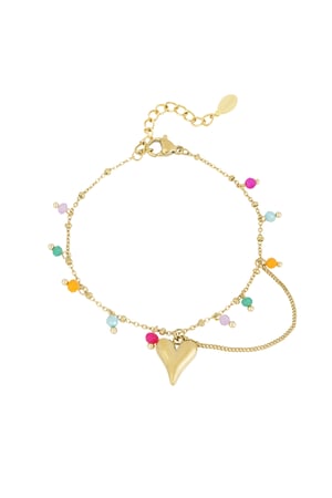 Heart pop bracelet - Gold color h5 