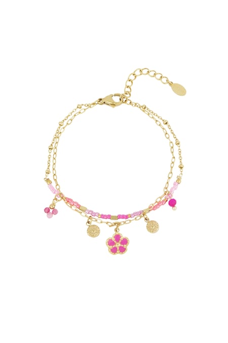 Bracelet pink dream - Gold color