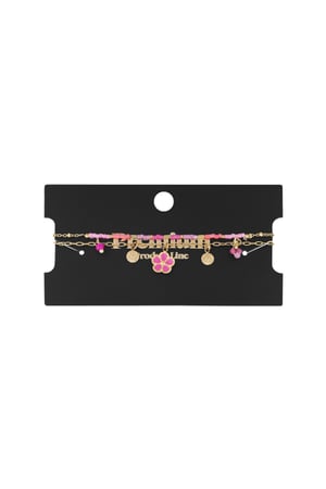 Bracelet pink dream - Gold color h5 Picture2