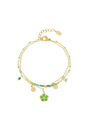 Bracelet green dream - Gold color h5 