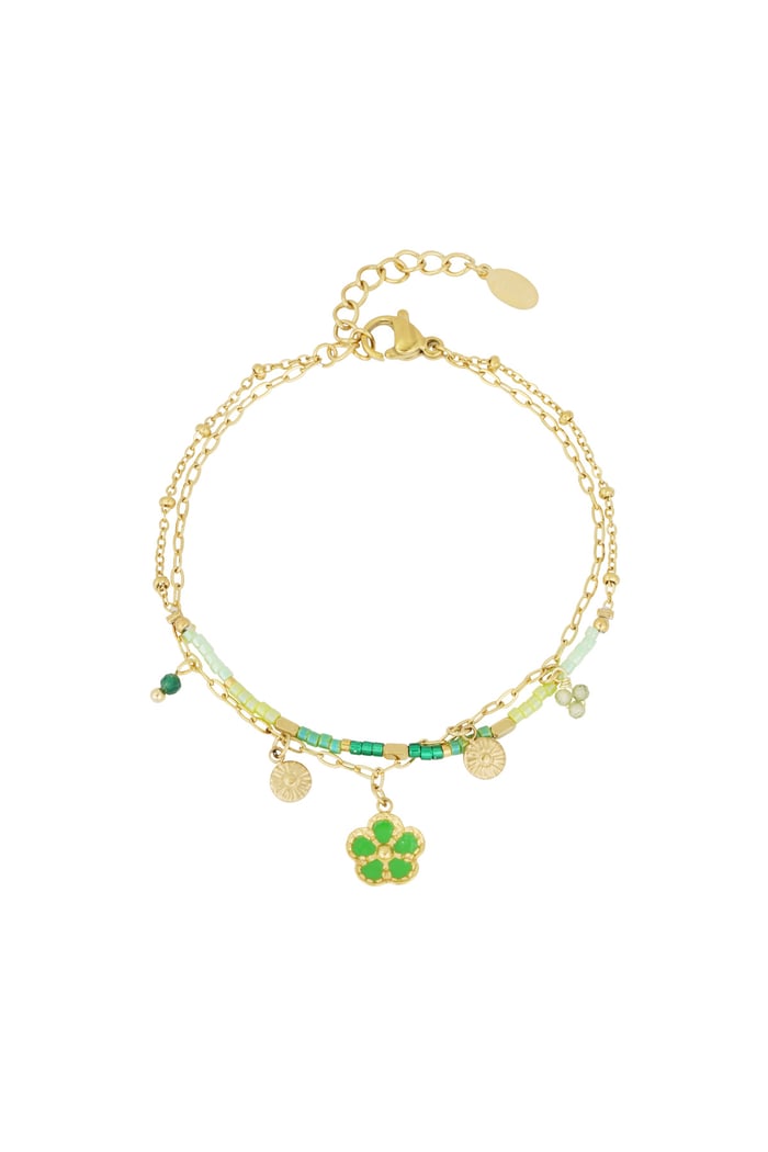 Bracelet green dream - Gold color 