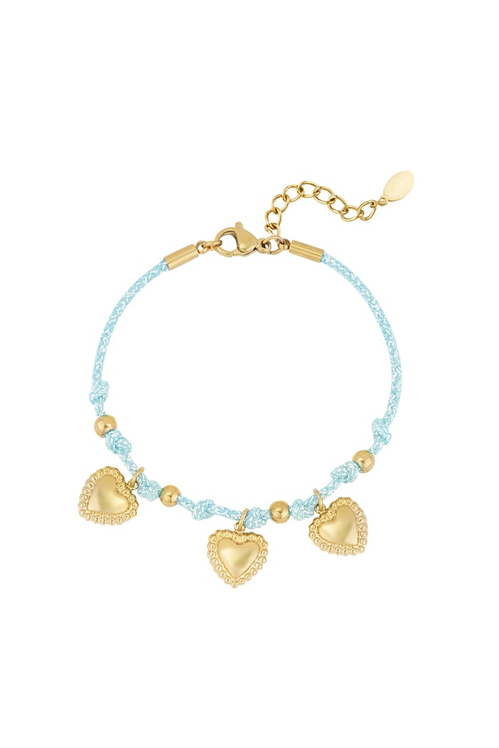 Cozy hearts bracelet - Light blue 