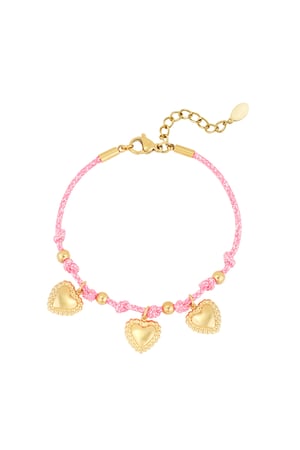 Cozy hearts bracelet - Fuchsia h5 