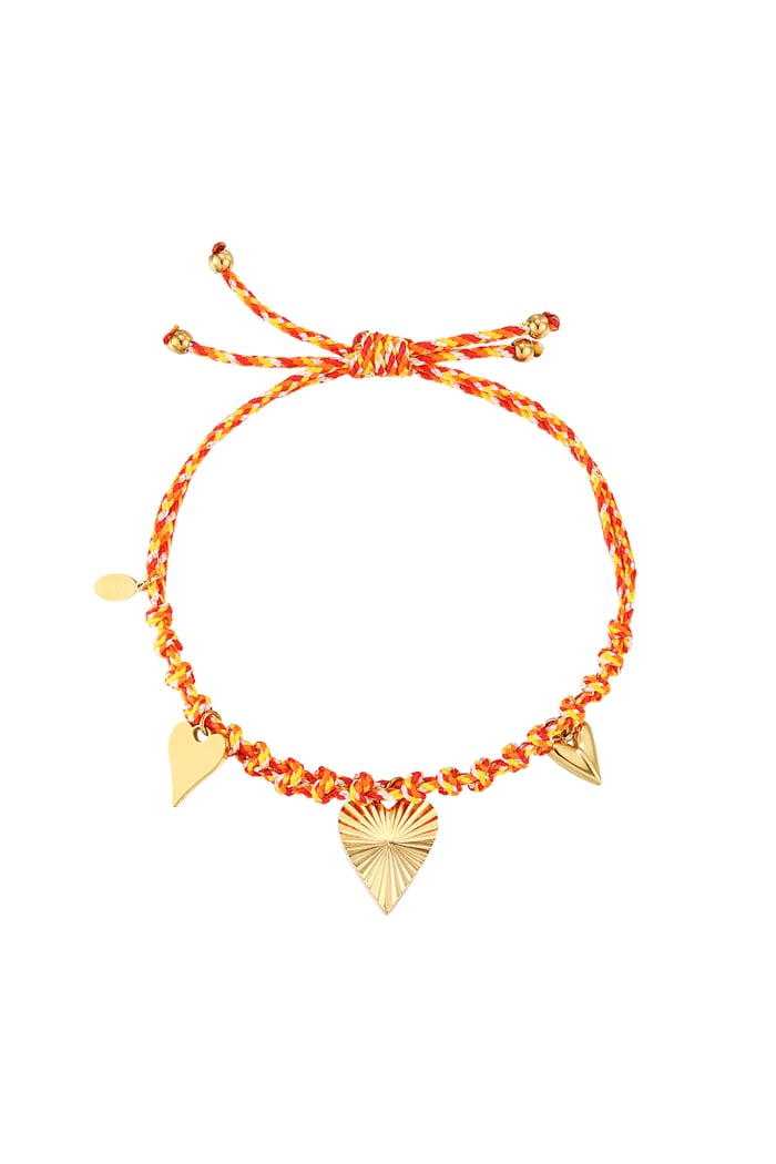 Bracelet dreaming of love - Orange gold color 