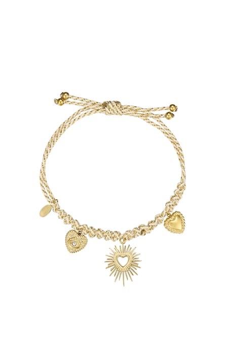 Tied with love bracelet - Beige and gold color 2