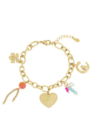 Charm bracelet loop dreams - Gold color h5 