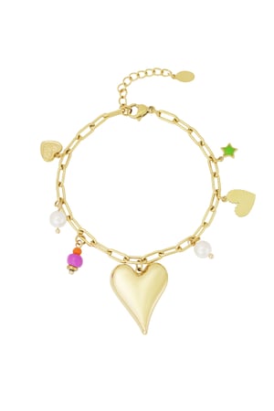 Charm bracelet love moment - Gold color h5 