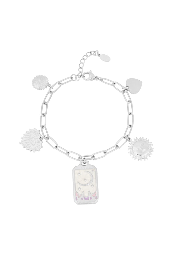 Pulsera charm luna magica - Color plata 