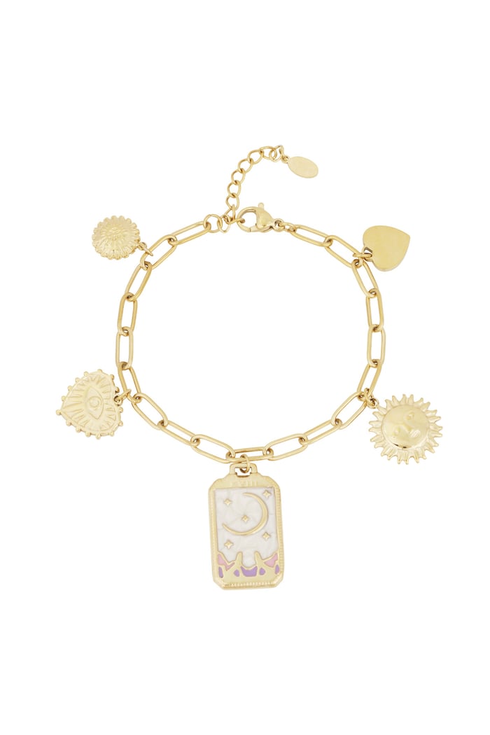 Charm bracelet magic moon - Gold color 