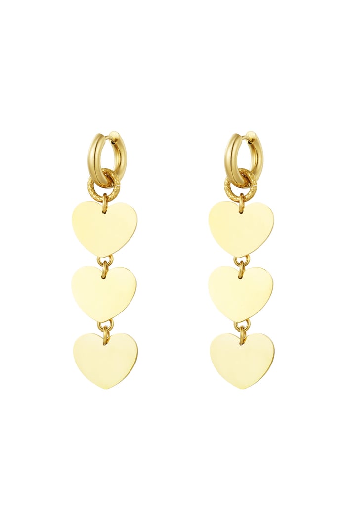 Triple lover earrings - Gold color 