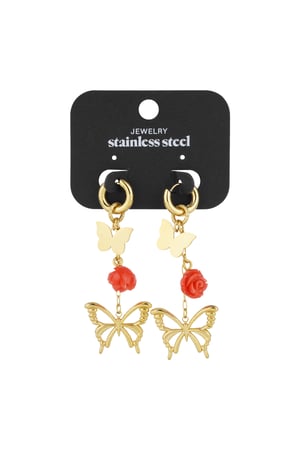 Earrings fly away - Gold color h5 Picture3