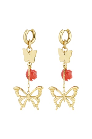 Earrings fly away - Gold color h5 