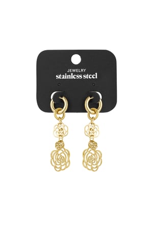 Earrings rose darling - Gold color h5 Picture3